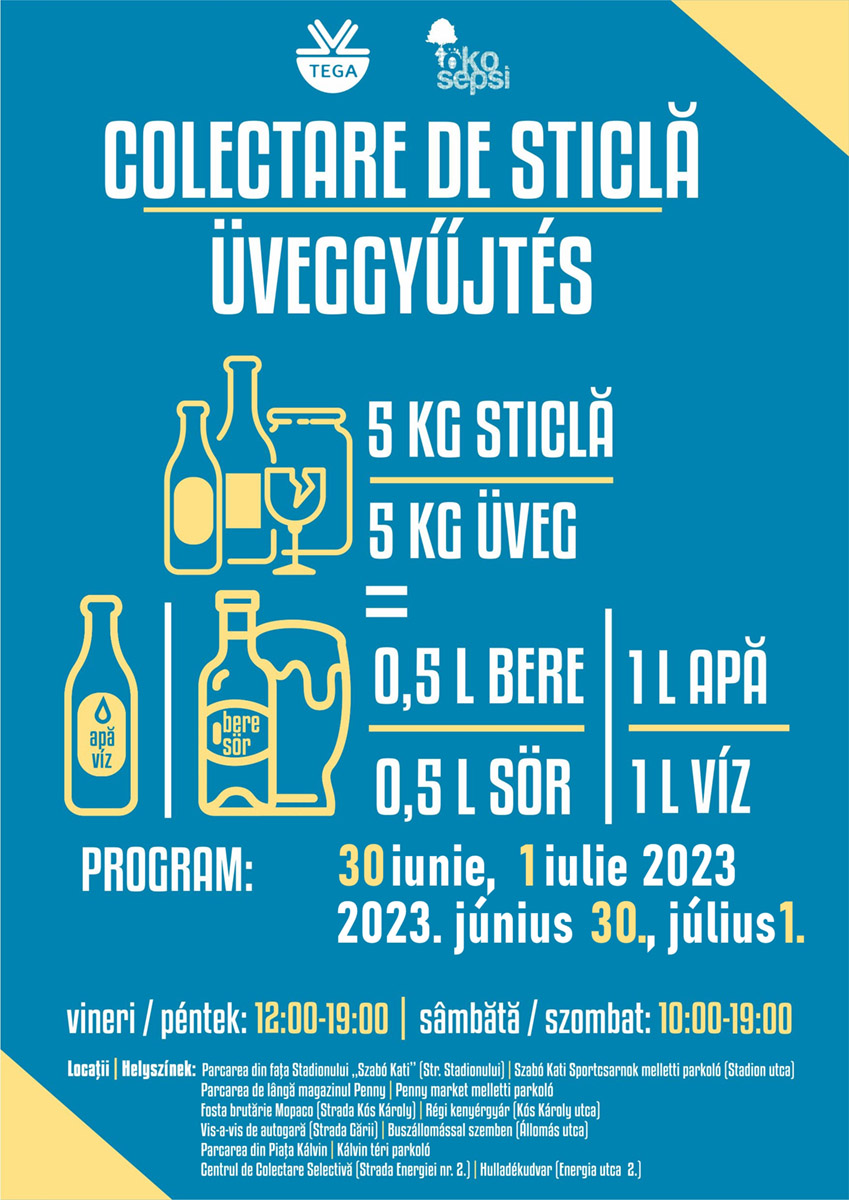 Colectare de sticlă, iunie-iulie, 2023