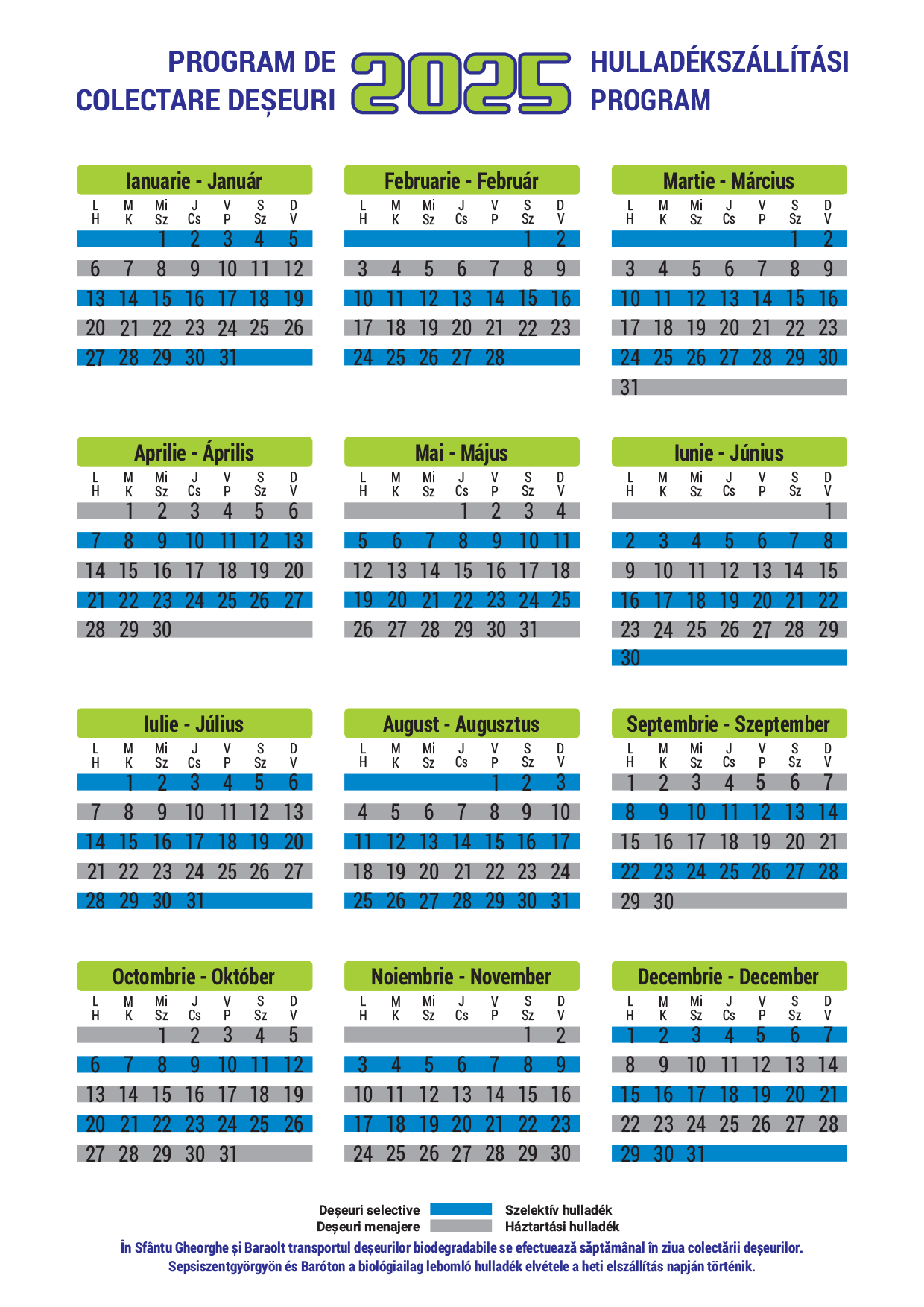 Hulladékelszállítási program - 2025
